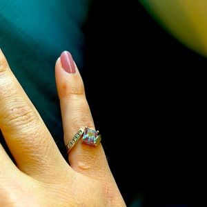 10KT White Gold Alexandrite Ring | lab created | from Jared Galleria of Jewelry